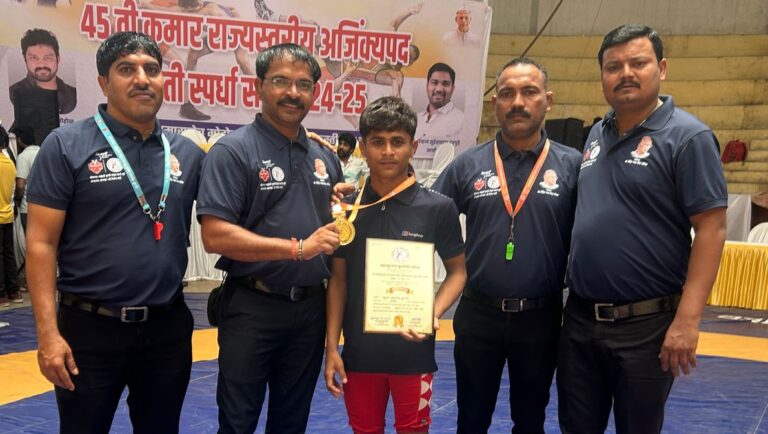 ४५ व्या कुमार राज्यस्तरीय अजिंक्यपद कुस्ती स्पर्धेत सुरज हजारी ने पटकावला प्रथम क्रमांक