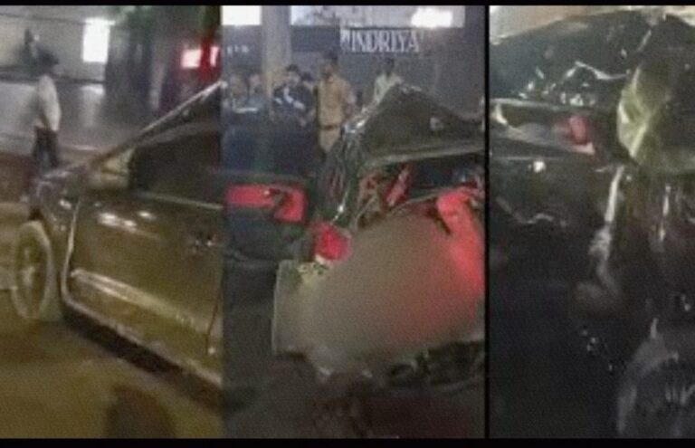 कोरेगाव पार्क परिसरात भीषण कार अपघात